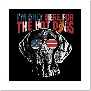 German Shorthaired Pointer Shirt Funny 4th of July Pup Tee Posters and Art